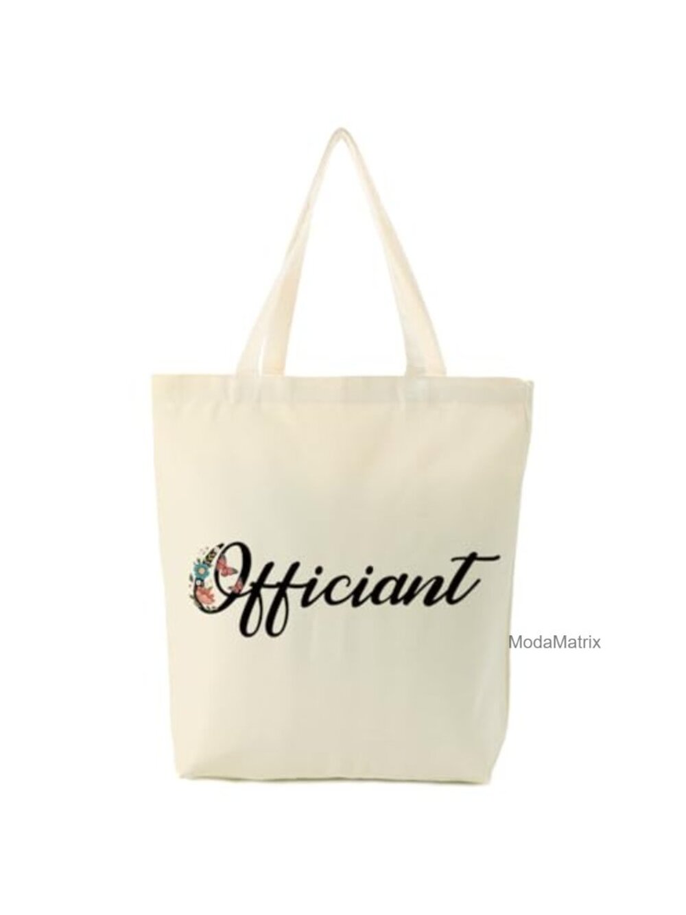 Canvas Tote Bag Large Shoulder Wedding Officiant Bride Gift